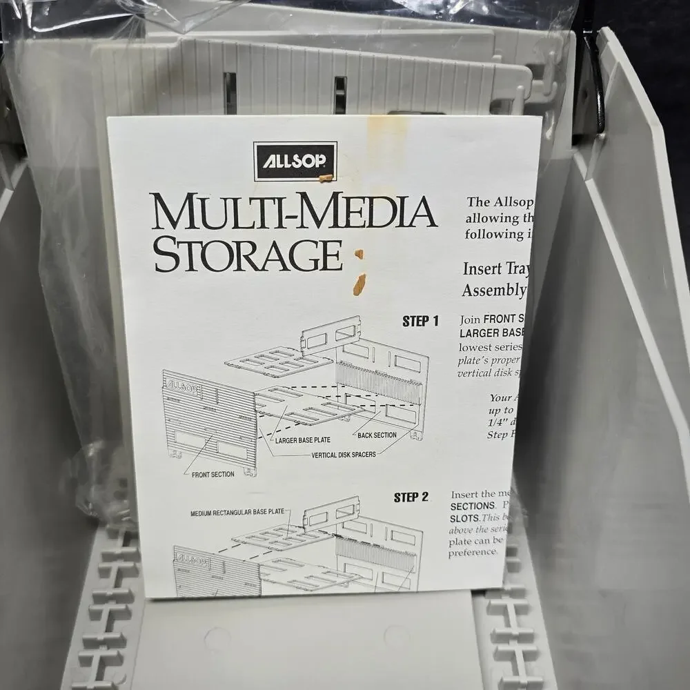 Allsop Media Storage Holder 5.25 Floppy Disk Media Mate CD Case Organizer